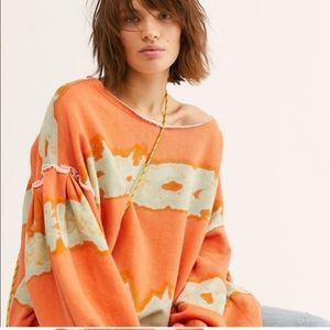 Free People Feels Right Tie Dye Pullover Top XS